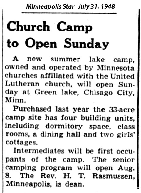 MStar 1948-07-31 chisago city lutheran bible camp